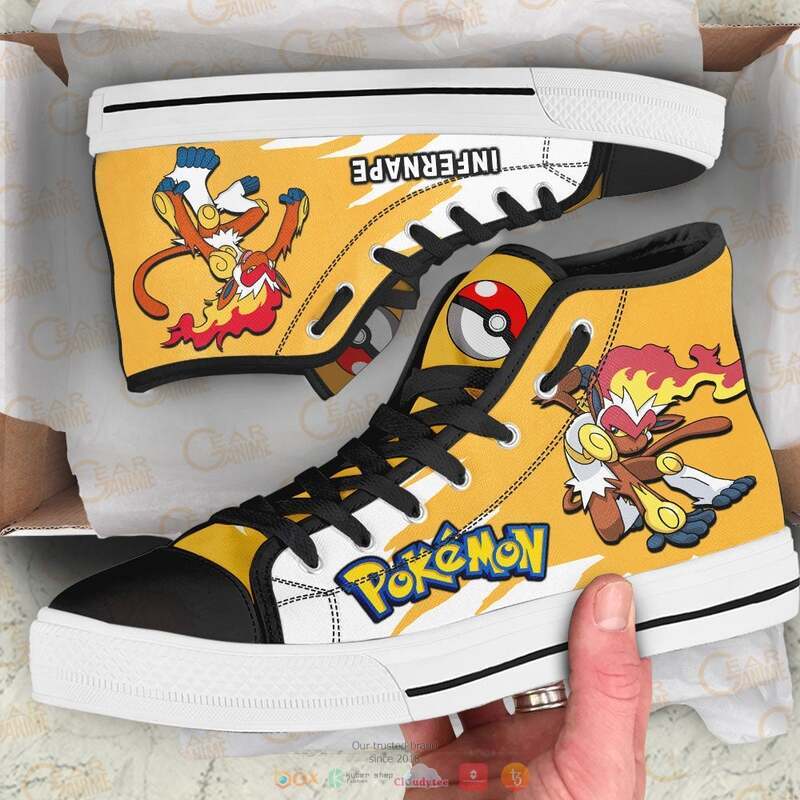 Pokemon Infernape canvas high top shoes 1