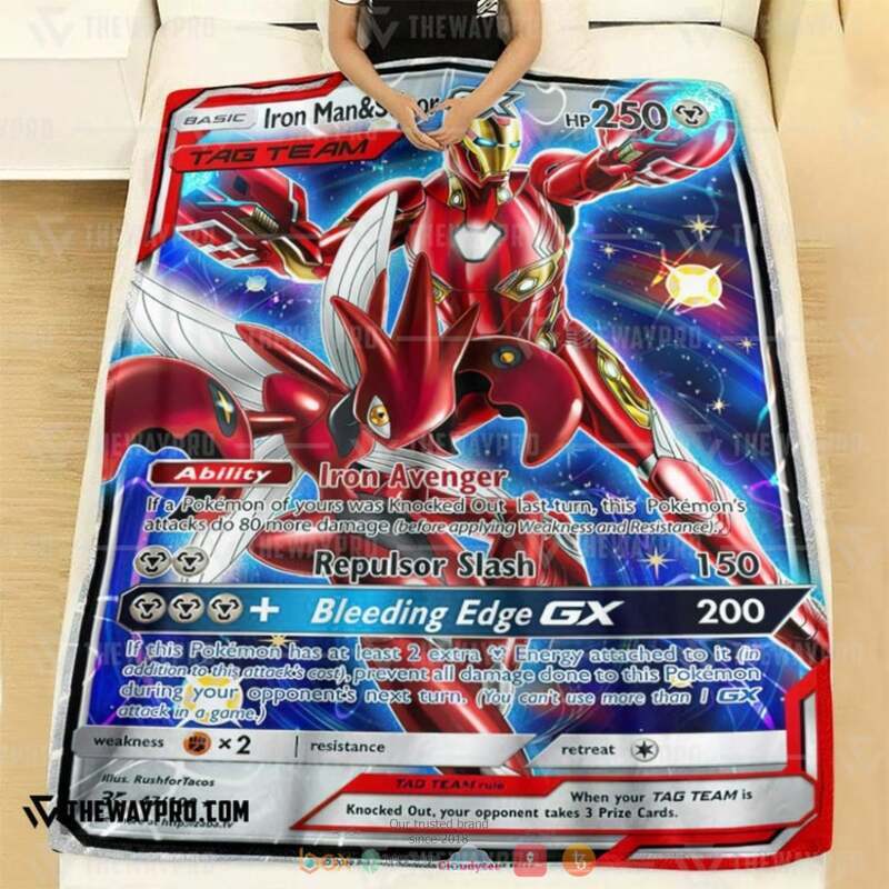 Pokemon Iron Man and Scizor Avenger Blanket 2 Pokemon Iron Man and Scizor Avenger Blanket 1