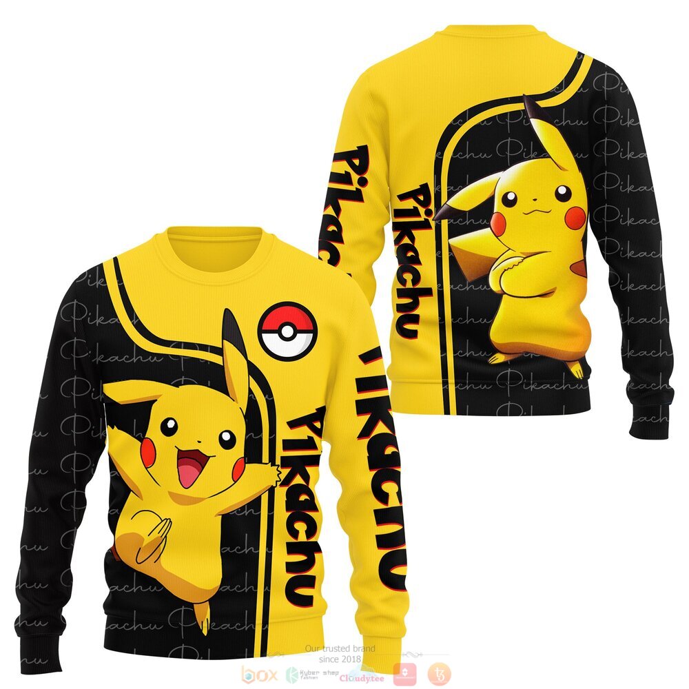 Pokemon Pikachu 3d shirt, hoodie 3 Pokemon Pikachu 3d shirt hoodie 1 2