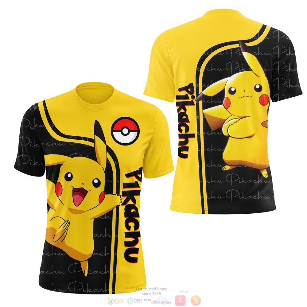 Pokemon Pikachu 3d shirt, hoodie 4 Pokemon Pikachu 3d shirt hoodie 1 2 3