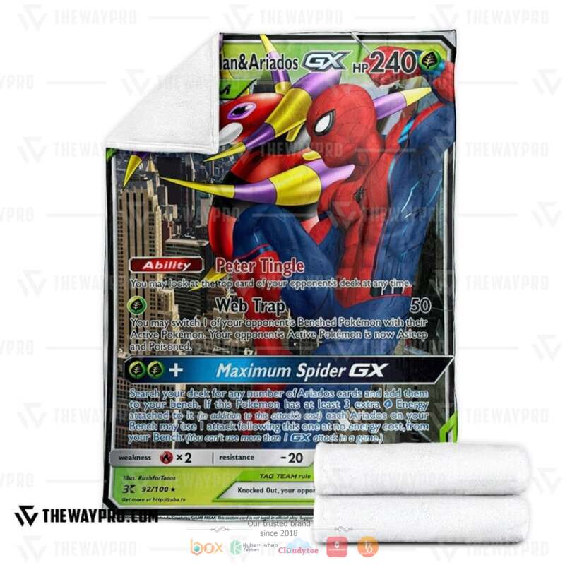Pokemon Spider Man and Ariados Avenger Blanket 8 Pokemon Spider Man and Ariados Avenger Blanket
