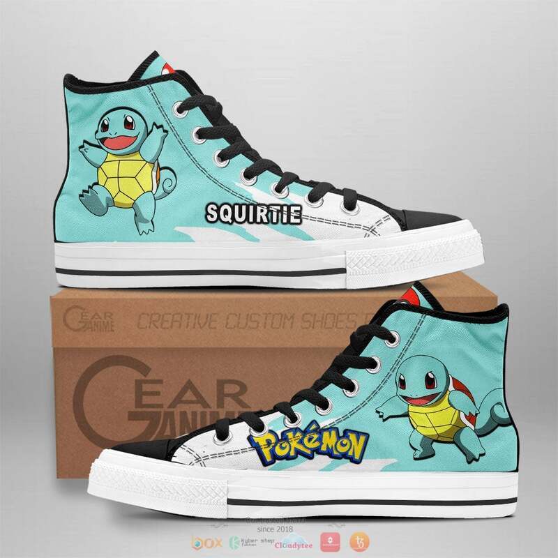 Pokemon Squirtle canvas high top shoes