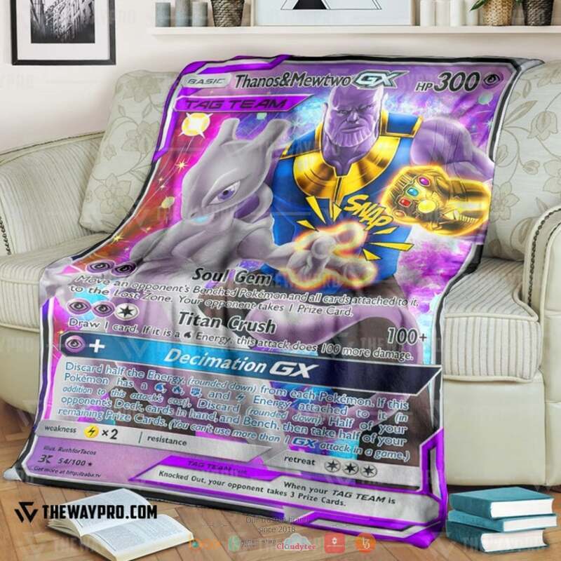 Pokemon Thanos and Mewtwo GX Blanket 4 Pokemon Thanos and Mewtwo GX Blanket 1 2 3