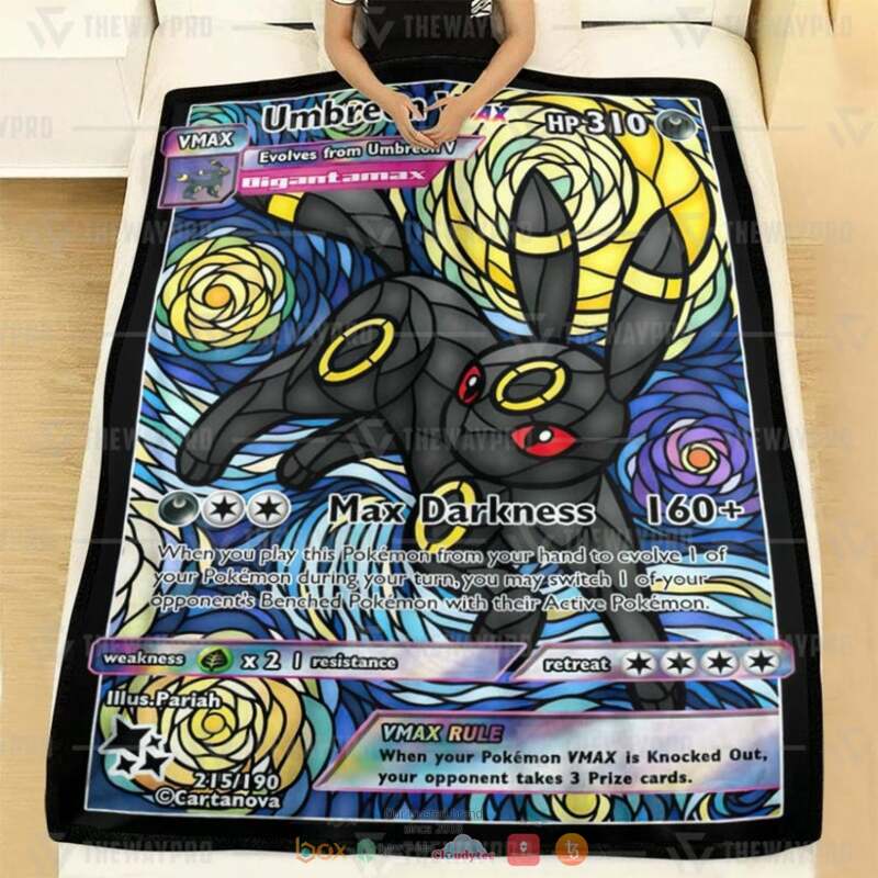 Pokemon Umbreon Van Gogh Hybrid Stain Glass Blanket
