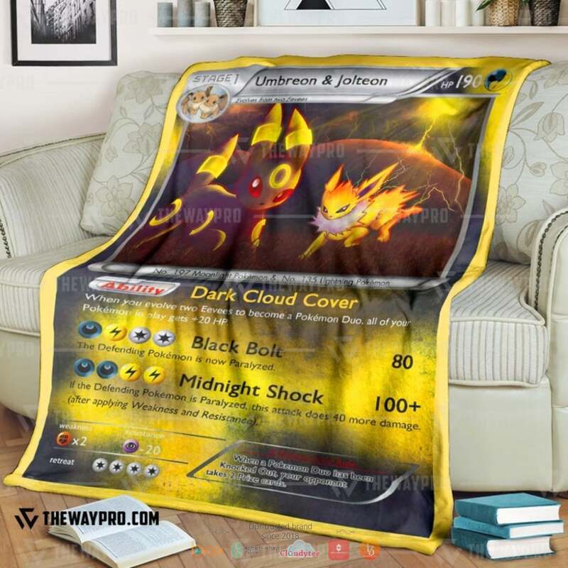 Pokemon Umbreon and Jolteon Duo Blanket 3 Pokemon Umbreon and Jolteon Duo Blanket 1 2