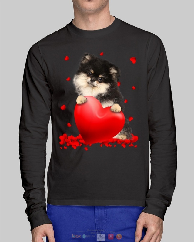 Valentine Hearts Pomeranian hoodie, shirt 2 Pomeranian Valentine Hearts shirt hoodie 1