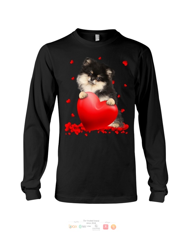 Valentine Hearts Pomeranian hoodie, shirt 4 Pomeranian Valentine Hearts shirt hoodie 1 2 3