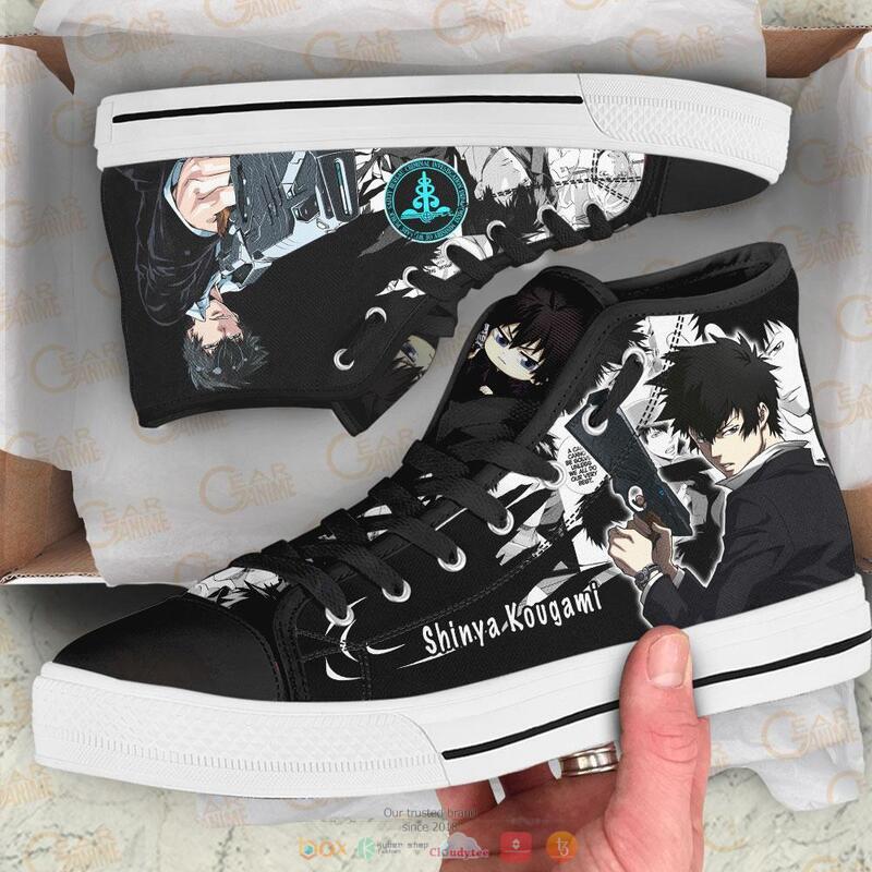 Psycho Pass Shinya Kougami canvas high top shoes 1