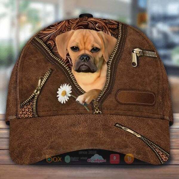 Puggle Holding Daisy Cap Hat