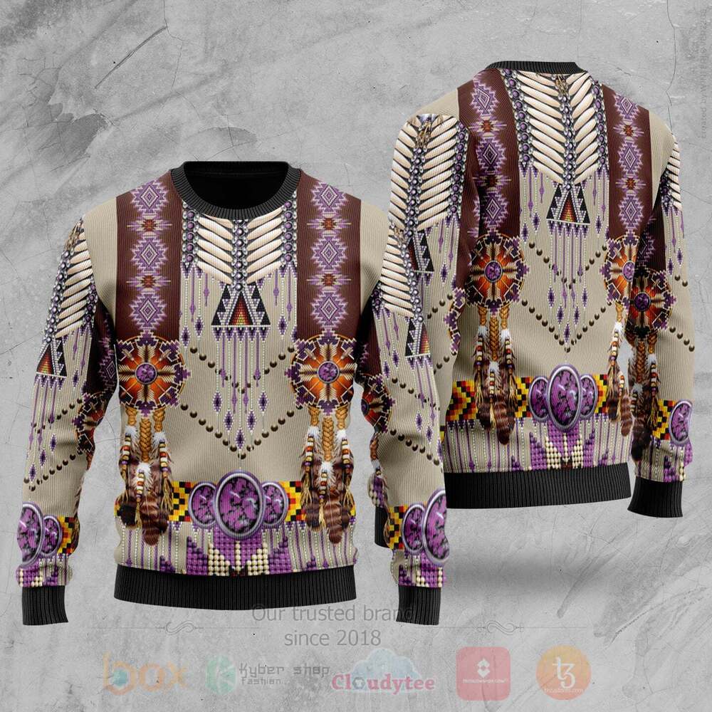 Purple Pattern Breastplate Sweater