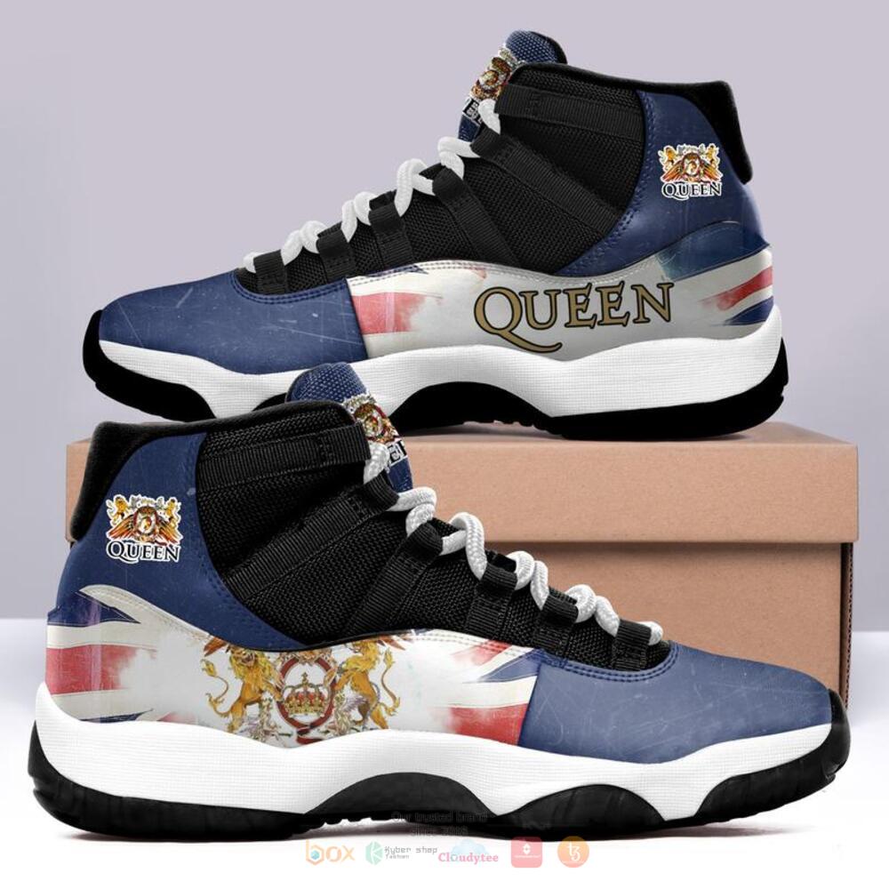 Queen band black blue Air Jordan 11 shoes