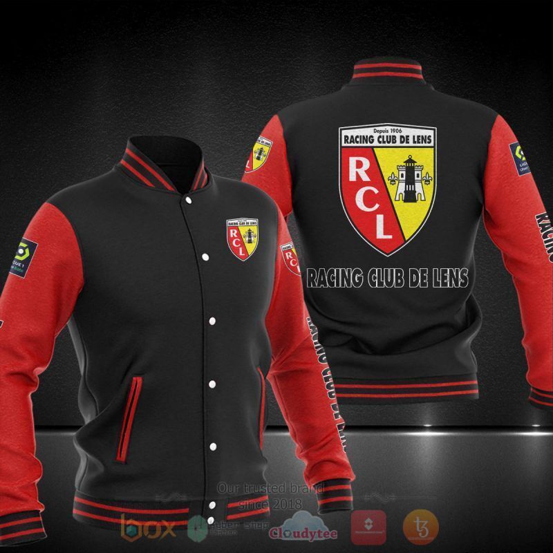 Racing Club de Lens Baseball Jacket 4 Racing Club de Lens Baseball Jacket 1 2 3