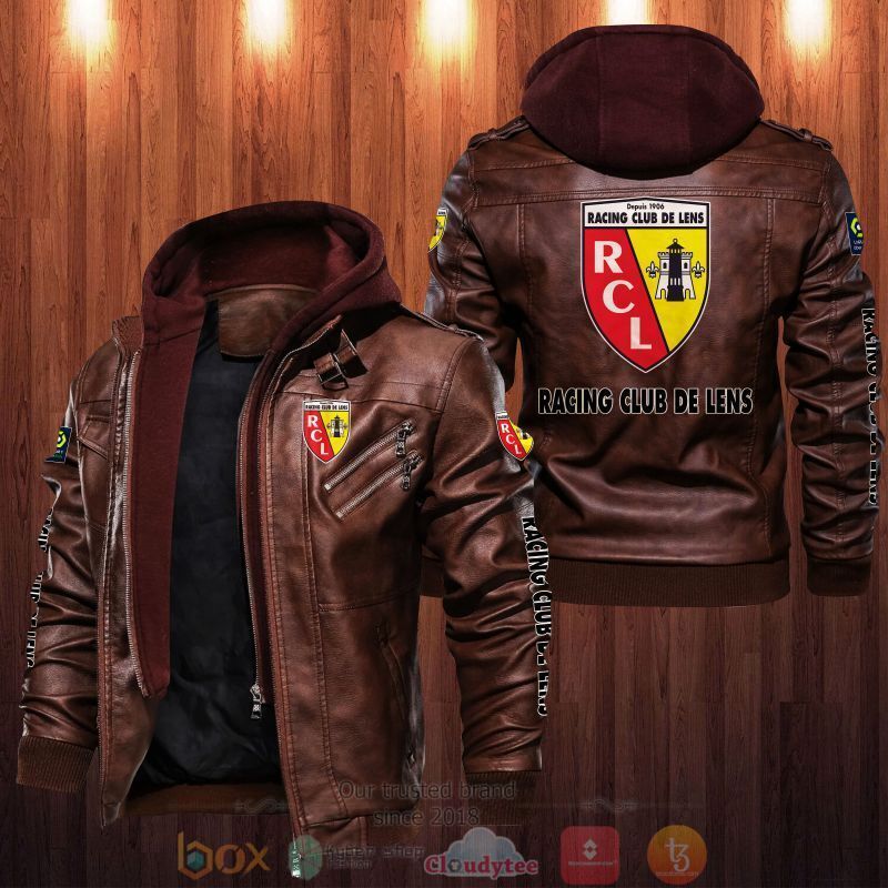 BEST Racing Club de Lens 2D Leather PU Jacket 2 Racing Club de Lens Leather Jacket 1