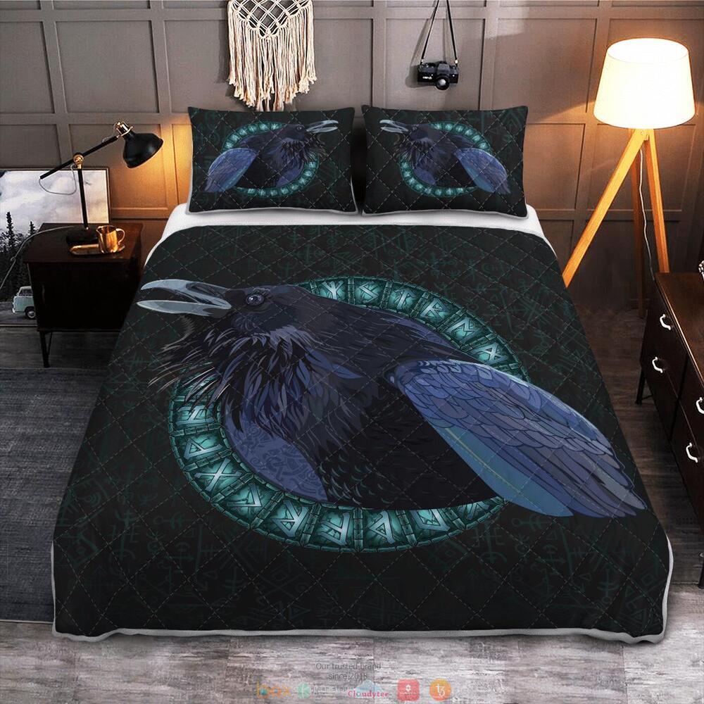 Raven And Rune Quilt Bedding Set