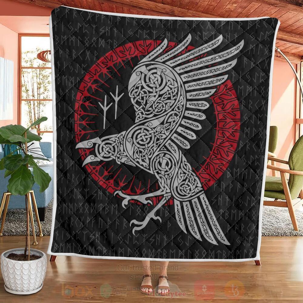 BEST Raven Viking And Rune Quilted 4 Raven Viking And Rune Quilt 1 2 3