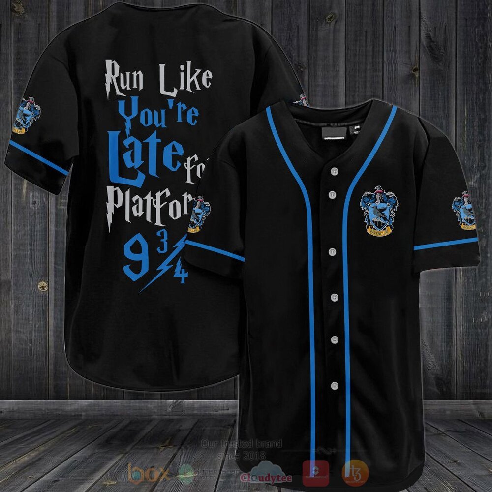 Ravenclaw Run Like Youre Late Platform Baseball Jersey Shirt