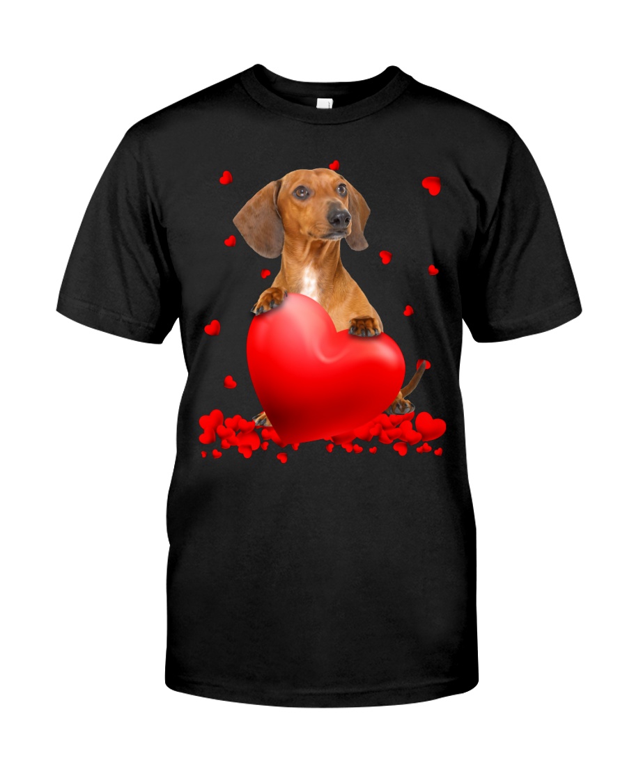 Red Dachshund Valentine Hearts jersey shirt, hoodie 11 Red Dachshund Valentine Hearts shirt hoodie 1