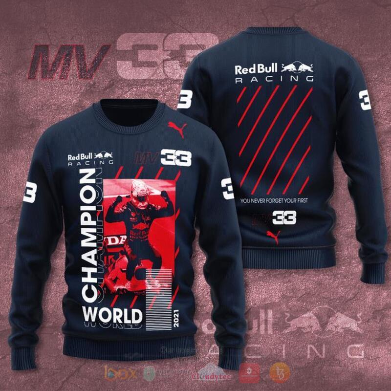 RedBull Racing Car 33 World champion 3d shirt, hoodie 3 RedBull Racing Car 33 World champion 3d shirt hoodie 1 2