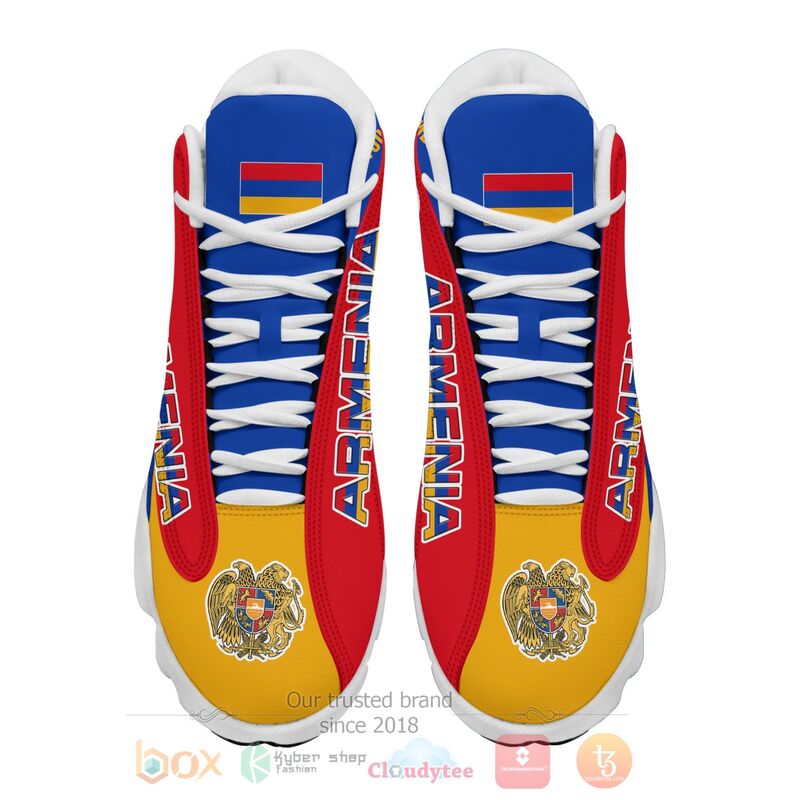 BEST Republic of Armenia Personalized Air Jordan 13 Sneakers Sport Shoes 3 Republic of Armenia Personalized Air Jordan 13 Shoes 1 2
