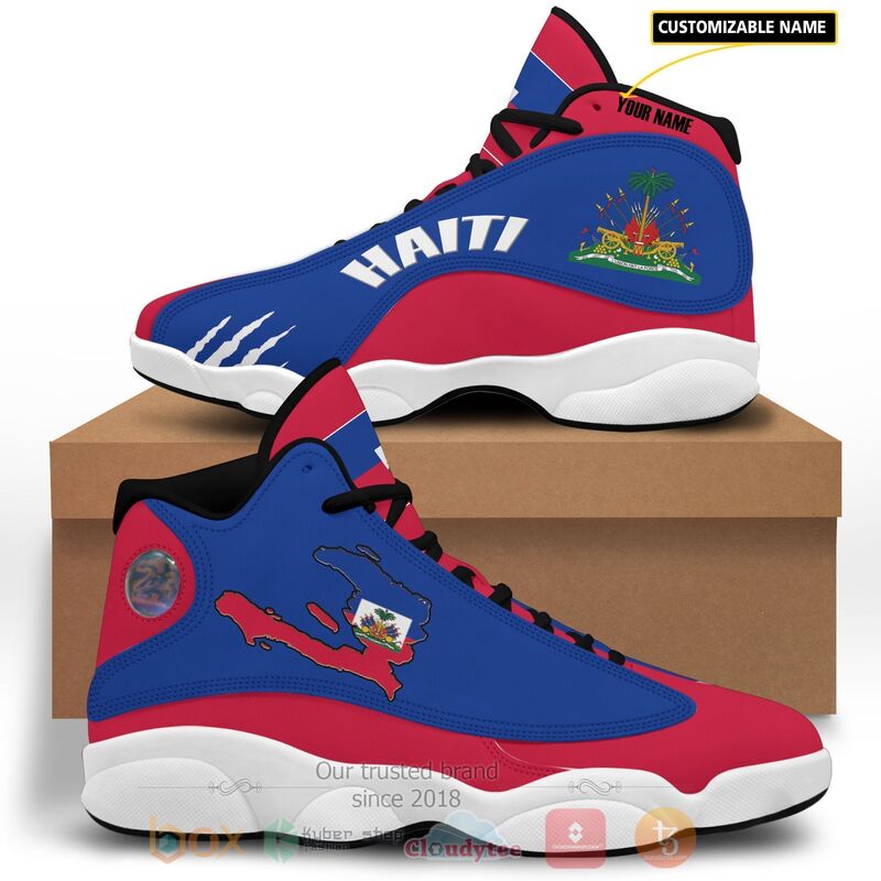 Republic of Haiti Personalized Air Jordan 13 Shoes