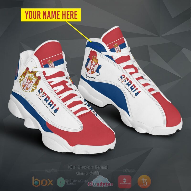 Republic of Serbia Personalized Air Jordan 13 Shoes 1