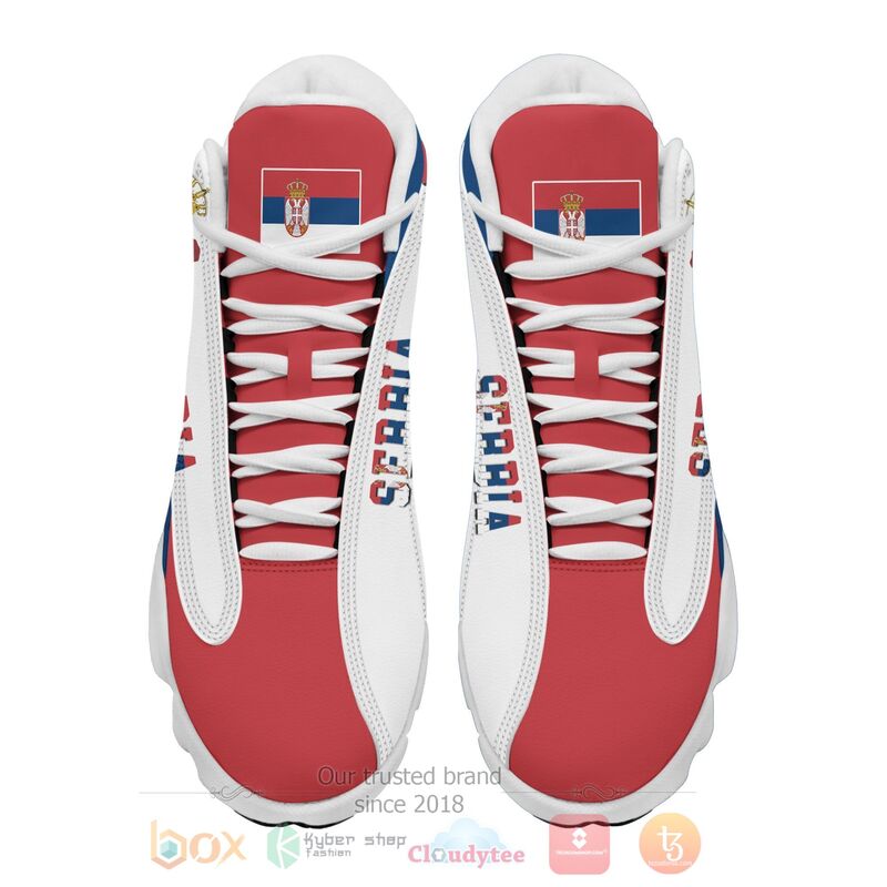 BEST Republic of Serbia Personalized Air Jordan 13 Sneakers Sport Shoes 4 Republic of Serbia Personalized Air Jordan 13 Shoes 1 2 3