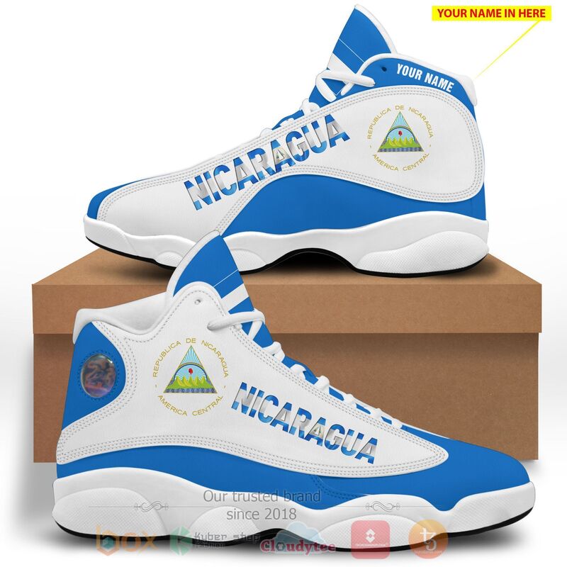 Republica De Nicaragua America Central Personalized Air Jordan 13 Shoes 1