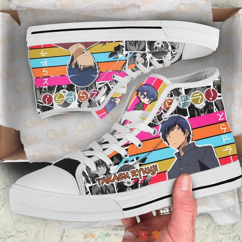 Ryuuji Takasu High Top Shoes Custom Anime Toradora canvas high top shoes 1