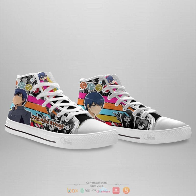 Ryuuji Takasu High Top Shoes Custom Anime Toradora canvas high top shoes 1 2