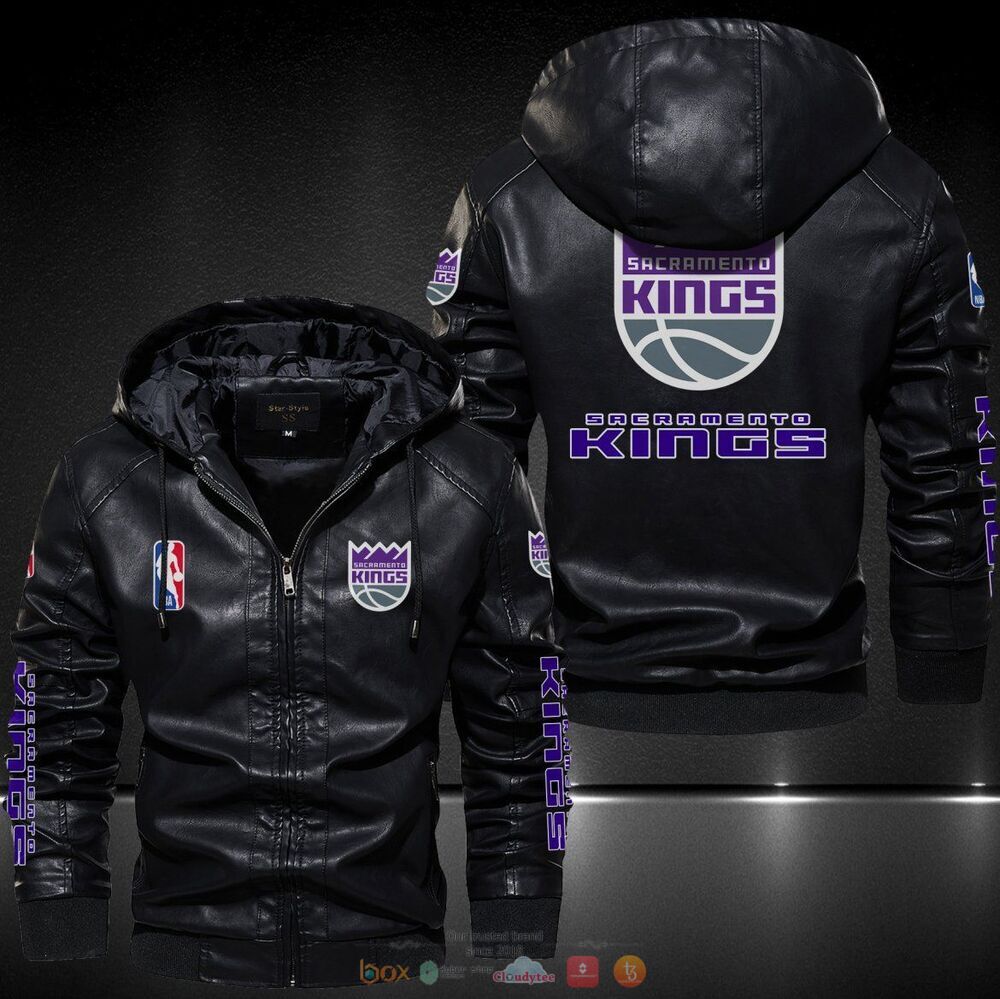 Sacramento Kings NBA Leather Jacket Hat