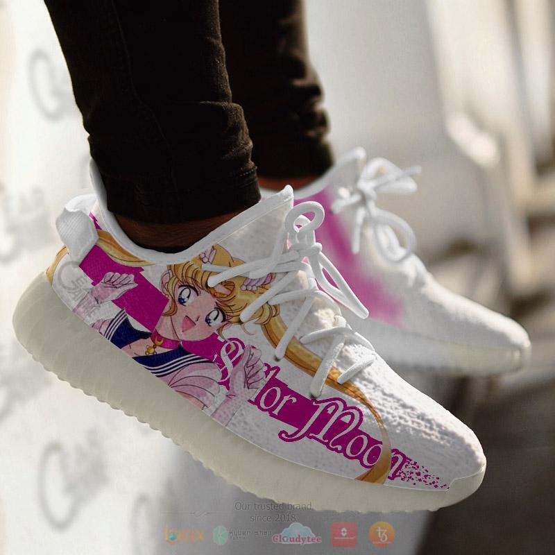 Sailor Moon Pink Yeezy Sneaker shoes 3 Sailor Moon Pink Yeezy Sneaker shoes 1 2