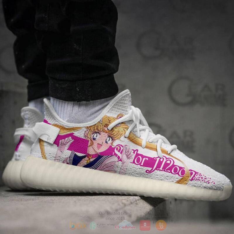 Sailor Moon Pink Yeezy Sneaker shoes 4 Sailor Moon Pink Yeezy Sneaker shoes 1 2 3
