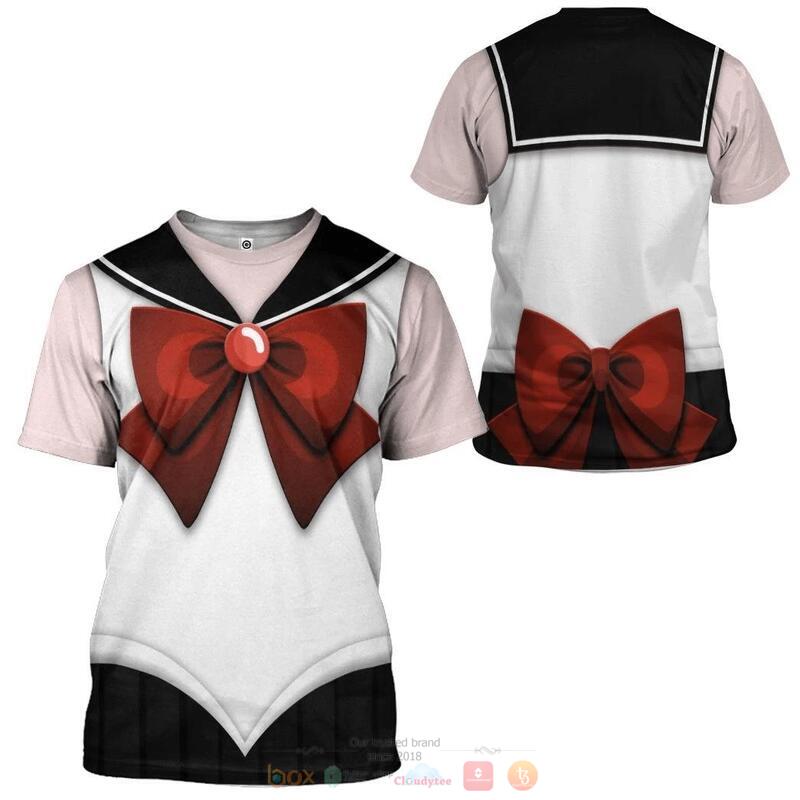 Sailor Pluto White 3D Shirt Hoodie 1 2 3 4 5 6