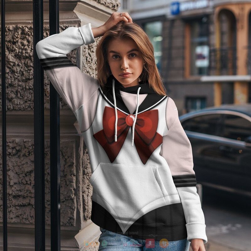 Sailor Pluto White 3D Shirt Hoodie 1 2 3 4 5 6 7 8 9 10 11 12