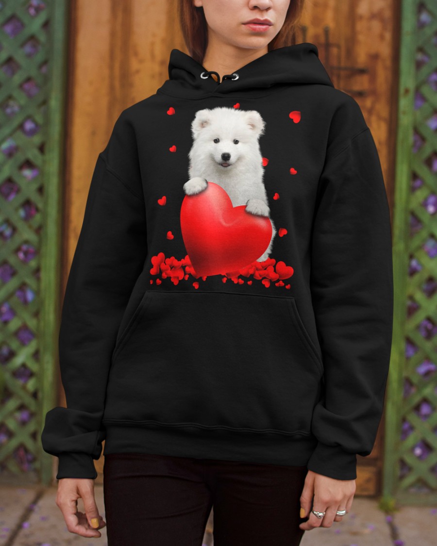 Samoyed Valentine Hearts jersey shirt, hoodie 6 Samoyed Valentine Hearts shirt hoodie 6
