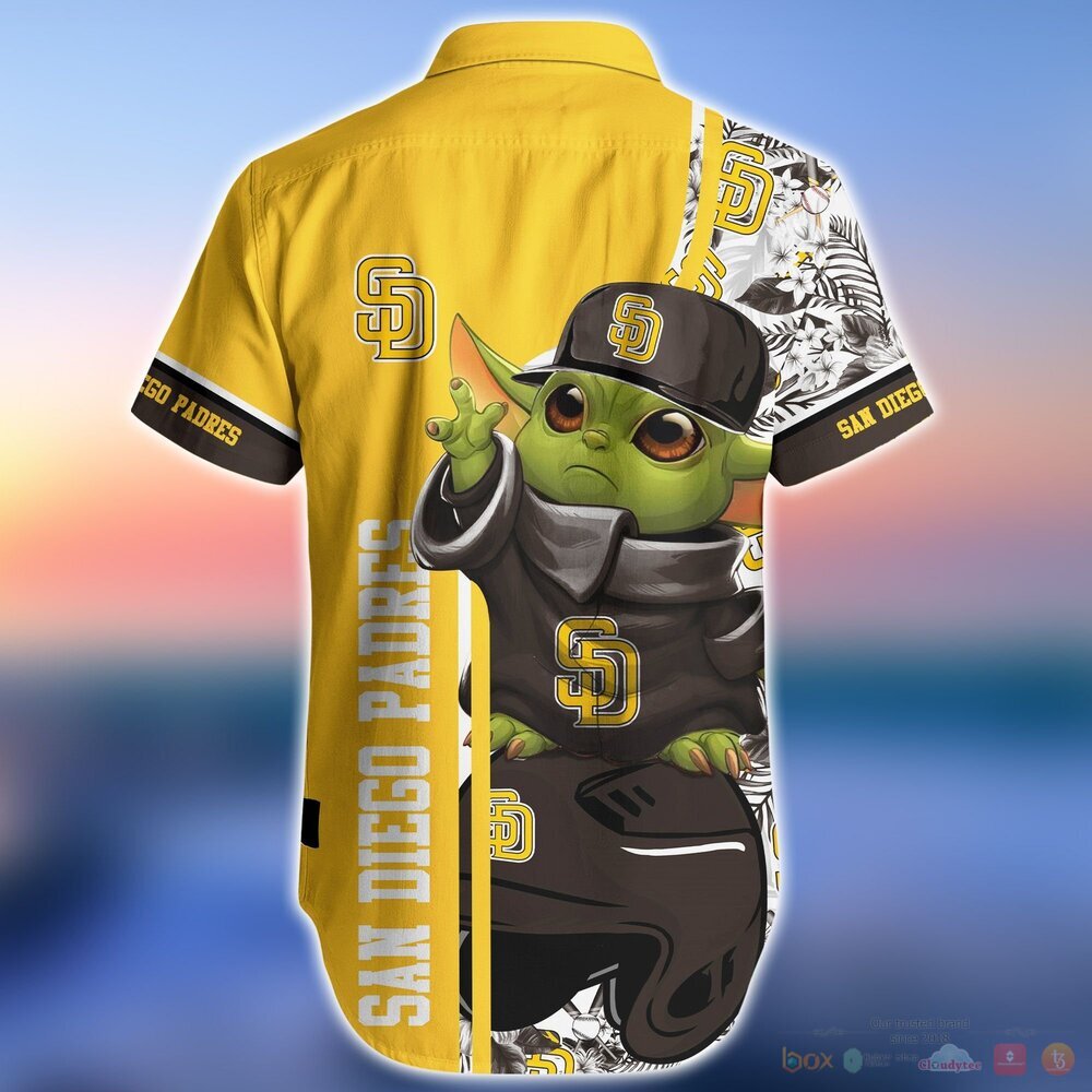 San Diego Padres MLB Baby Yoda Hawaiian Shirt and Shorts 1 2 3