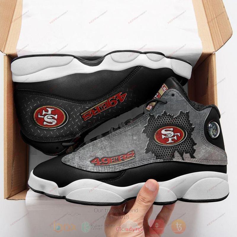 San Francisco 49ers Black Air Jordan 13 Shoes