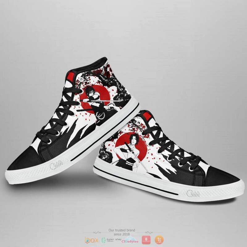 Sasuke Uchiha Anime Naruto high top canvas shoes 4 Sasuke Uchiha Anime Naruto canvas high top shoes 1 2 3