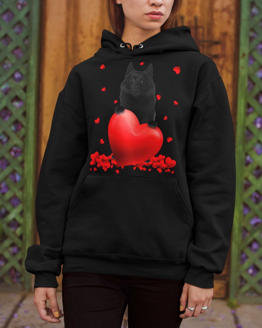Schipperke Valentine Hearts jersey shirt, hoodie 6 Schipperke Valentine Hearts shirt hoodie 6