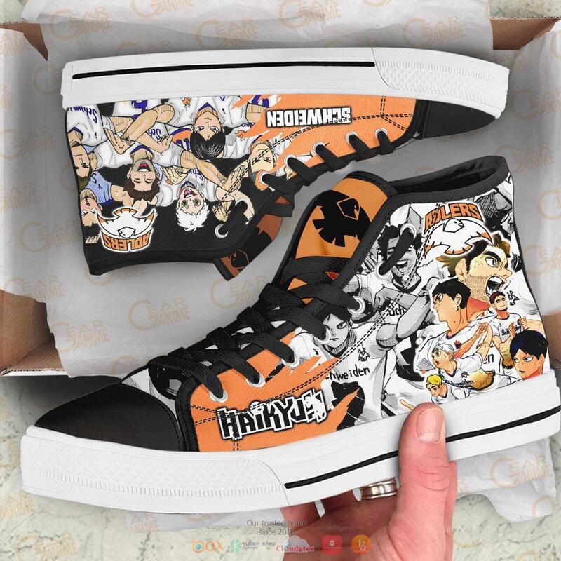 Schweiden Adlers Anime Haikyuu canvas high top shoes 1