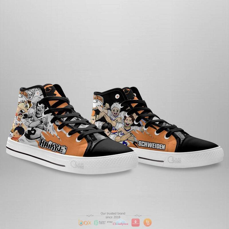 Schweiden Adlers Anime Haikyuu high top canvas shoes 3 Schweiden Adlers Anime Haikyuu canvas high top shoes 1 2