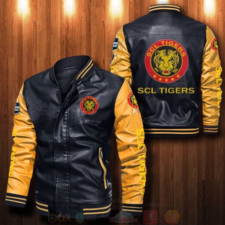 Scl Tigers Bomber Leather Jacket