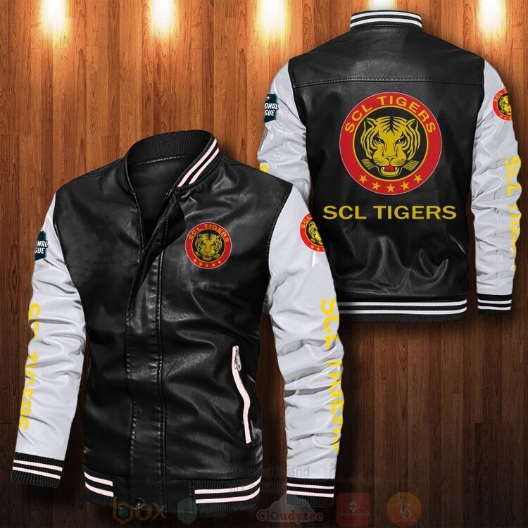 Scl Tigers Bomber Leather Jacket 1