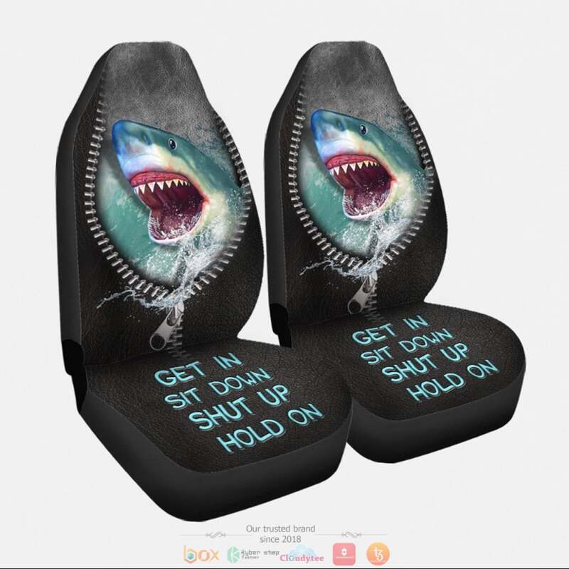 Shark Get In Sit Down Shut Up Hold On Car Seat cover 1