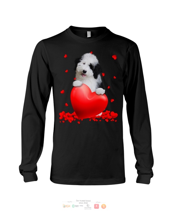 Valentine Hearts Sheepadoodle hoodie, shirt 3 Sheepadoodle Valentine Hearts shirt hoodie 1 2
