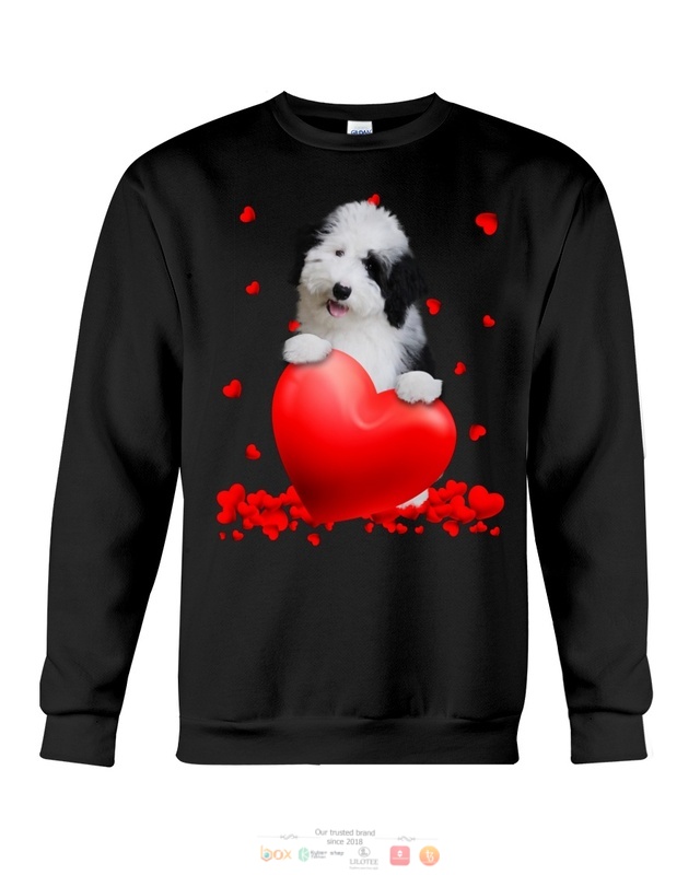Valentine Hearts Sheepadoodle hoodie, shirt 5 Sheepadoodle Valentine Hearts shirt hoodie 1 2 3 4