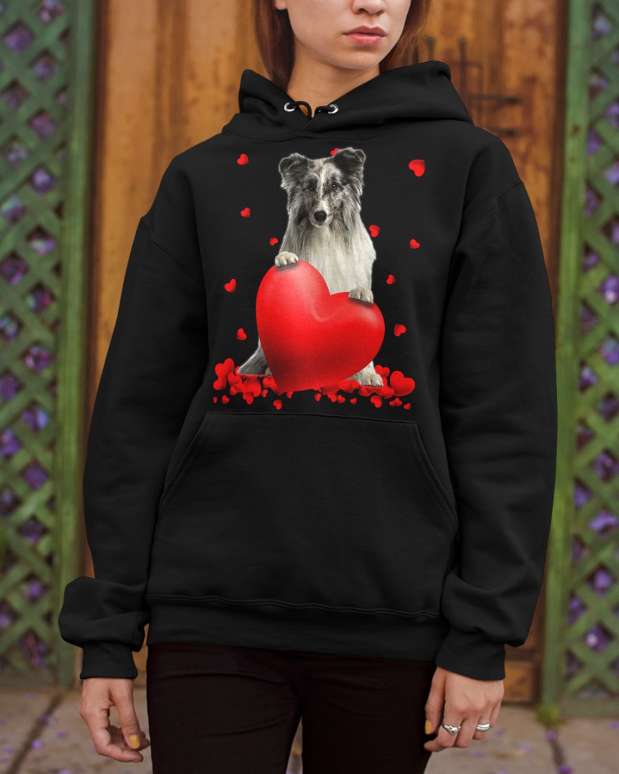 Shetland Sheepdog Valentine Hearts jersey shirt, hoodie 6 Shetland Sheepdog Valentine Hearts shirt hoodie 6