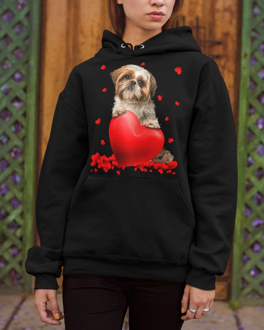 Shih Tzu Valentine Hearts jersey shirt, hoodie 6 Shih Tzu Valentine Hearts shirt hoodie 5