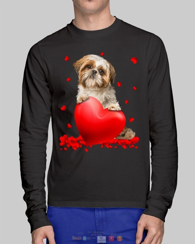 Valentine Hearts Shih Tzu hoodie, shirt 2 Shih Tzu Valentine Hearts shirt hoodie 1