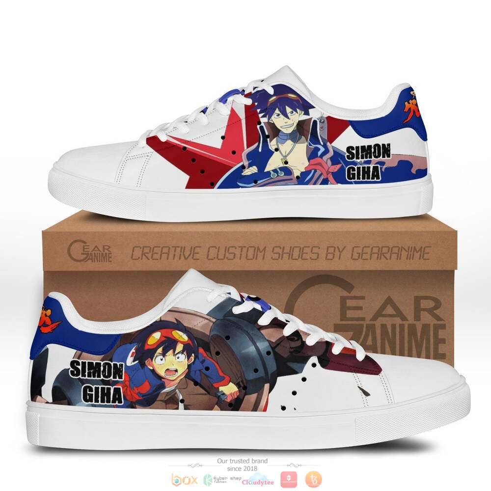 Simon the Digger Anime Tengen Toppa Gurren Lagann Skate Stan Smith Shoes